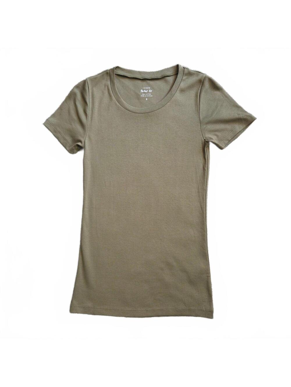 J.Crew Small Perfect Fit 100% Cotton Olive Green T-Shirt